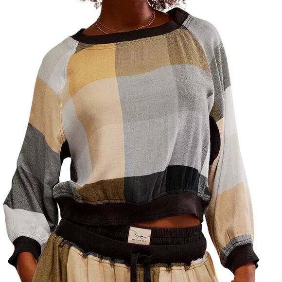 Free People Sugar Cookie Flannel Long Sleeve Shirt size XS NWT - Picture 6 of 9